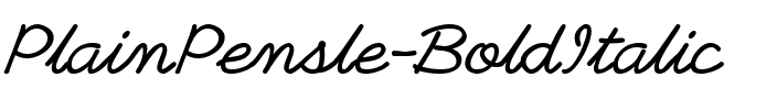 PlainPensle BoldItalic.ttf