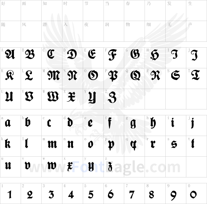 Plakat-Fraktur-Black