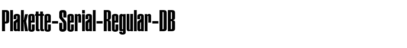 Plakette-Serial DB Regular.ttf
