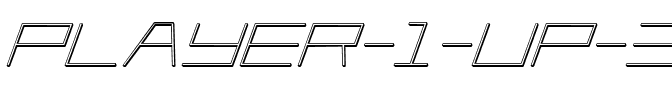 Player 1 Up 3D Italic Italic.ttf