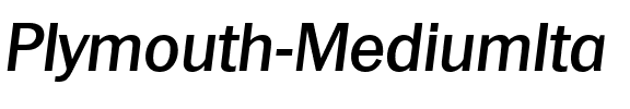 Plymouth-MediumIta Regular.ttf