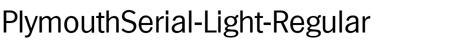 PlymouthSerial-Light Regular.ttf
