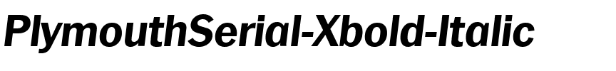 PlymouthSerial-Xbold Italic.ttf
