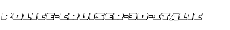 Police Cruiser 3D Italic Italic.ttf
