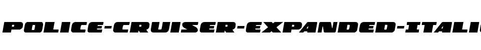 Police Cruiser Expanded Italic Expanded Italic.ttf