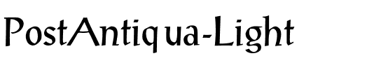 PostAntiqua-Light Regular.ttf