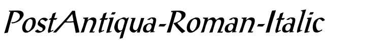 PostAntiqua-Roman Italic Italic.ttf