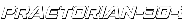 Praetorian 3D Italic Italic.ttf