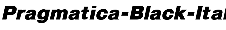 Pragmatica Black Italic.ttf