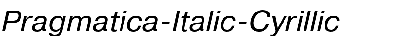Pragmatica Italic Cyrillic.ttf