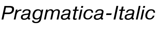 Pragmatica Italic.ttf