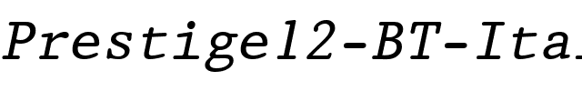 Prestige12 BT Italic.ttf