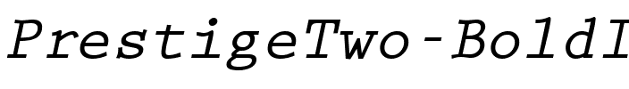 PrestigeTwo BoldItalic.ttf