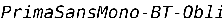 PrimaSansMono BT Oblique.ttf