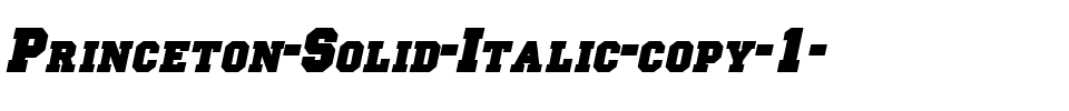 Princeton Solid Italic.ttf