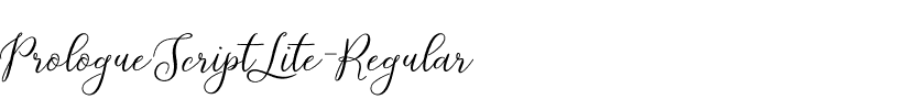 Prologue Script Lite Regular.otf