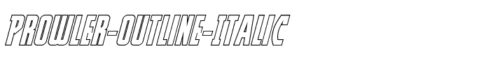 Prowler Outline Italic Italic.ttf