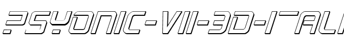 PsYonic VII 3D Italic Italic.ttf