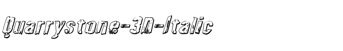 Quarrystone 3D Italic Italic.ttf