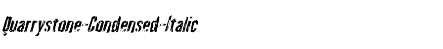 Quarrystone Condensed Italic Condensed Italic.ttf