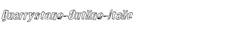 Quarrystone Outline Italic Italic.ttf