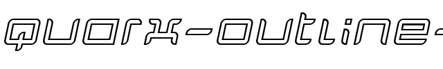 Quarx Outline Italic.ttf