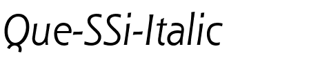 Que SSi Italic.ttf