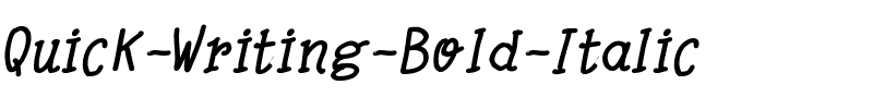Quick Writing Gras Italique.ttf