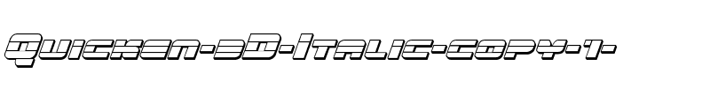 Quicken 3D Italic Italic.ttf