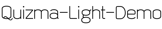 Quizma Light Demo.otf