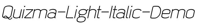 Quizma Light Italic Demo.otf