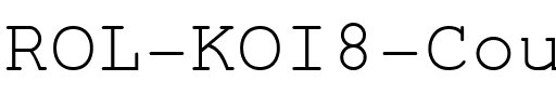 ROL-K8/Courier Regular.ttf