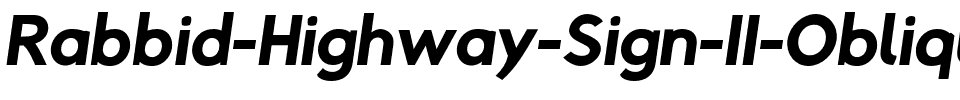 Rabbid Highway Sign II Obl.otf