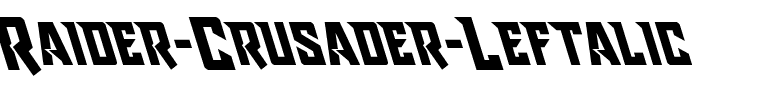 Raider Crusader Leftalic Italic.ttf