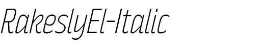 Rakesly El Italic.ttf