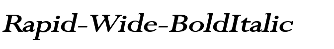 Rapid Wide BoldItalic.ttf