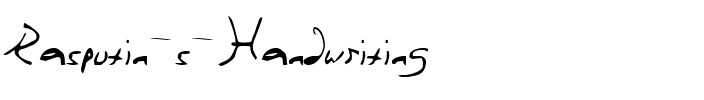 Rasputin ‘s Handwriting.ttf