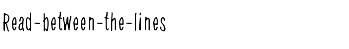 Read between the lines Normal.ttf