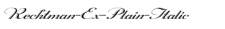 Rechtman Ex plain italic Plain Italic.ttf