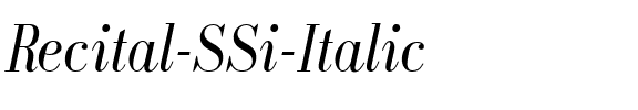 Recital SSi Italic.ttf