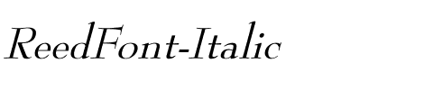 ReedFont italic Italic.ttf