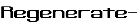 Regenerate (BRK) Regular.ttf