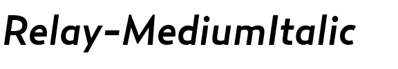 Relay-MediumItalic Regular.ttf