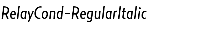 RelayCond-RegularItalic Regular.ttf