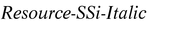 Resource SSi Italic.ttf