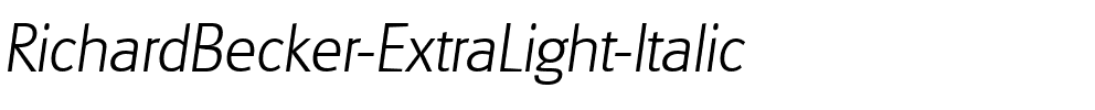 RichardBecker-ExtraLight Italic.ttf