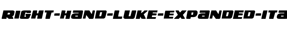Right Hand Luke Expanded Italic Expanded Italic.ttf