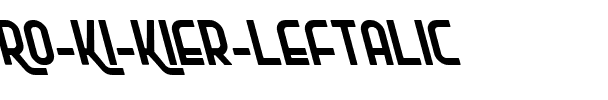 Ro’Ki’Kier Leftalic Leftalic.ttf