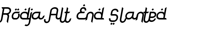 Rodja Alt End Slanted Rodja Alt End Slanted.ttf