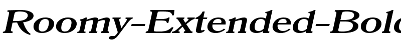Roomy Extended BoldItalic.ttf